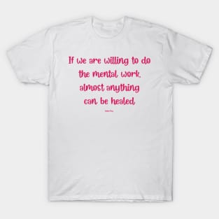 healing , Retro, love, Retro Quote  Minimalist, sublimate design, Breast Cancer T-Shirt